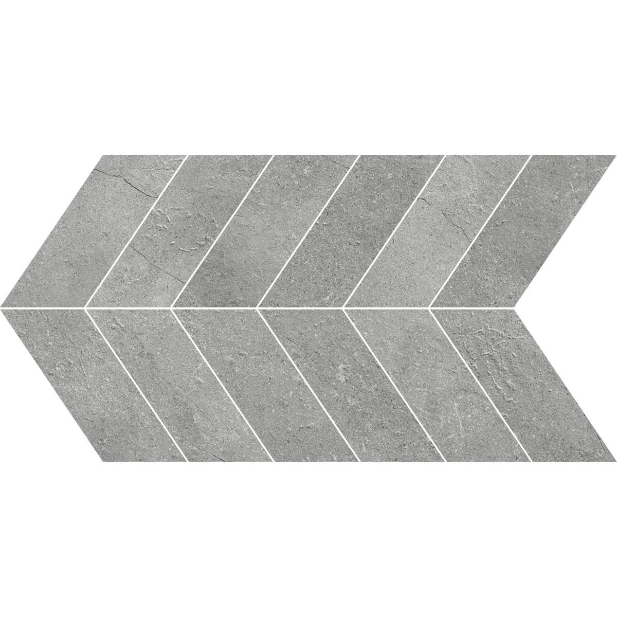 Grey Chevron Microtec Textured Mosaic