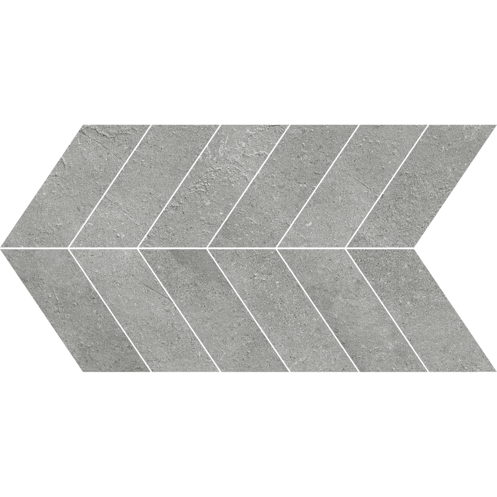 Grey Chevron Microtec Textured Mosaic