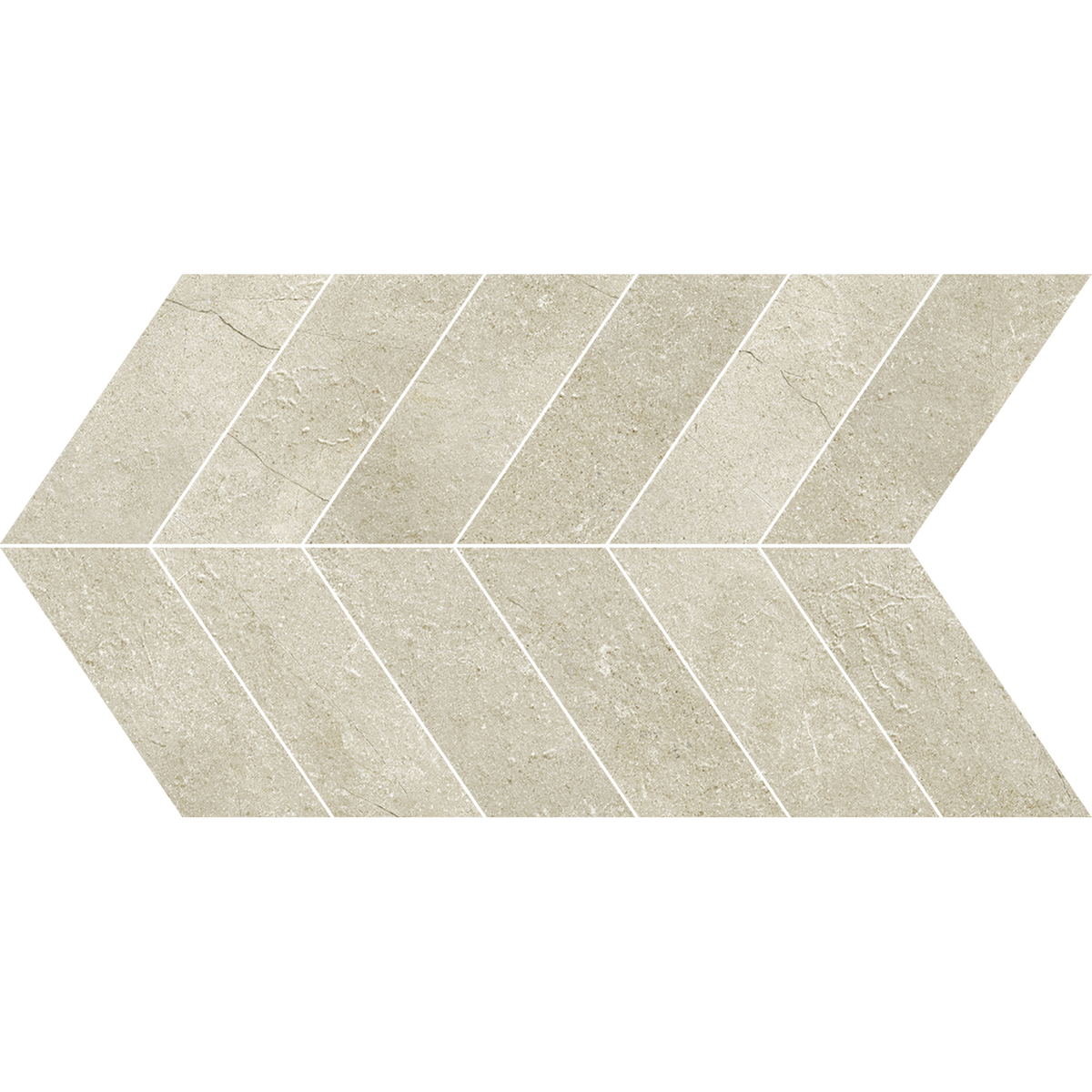 OmniStone Beige Chevron Microtec Textured Mosaic
