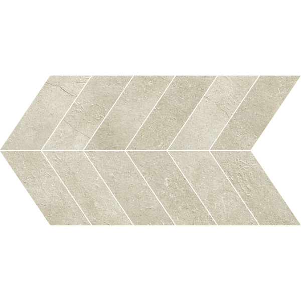 OmniStone Beige Chevron Microtec Textured Mosaic