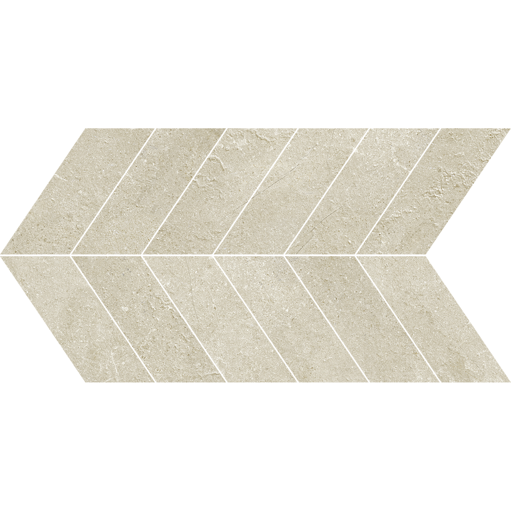 Beige Chevron Microtec Textured Mosaic