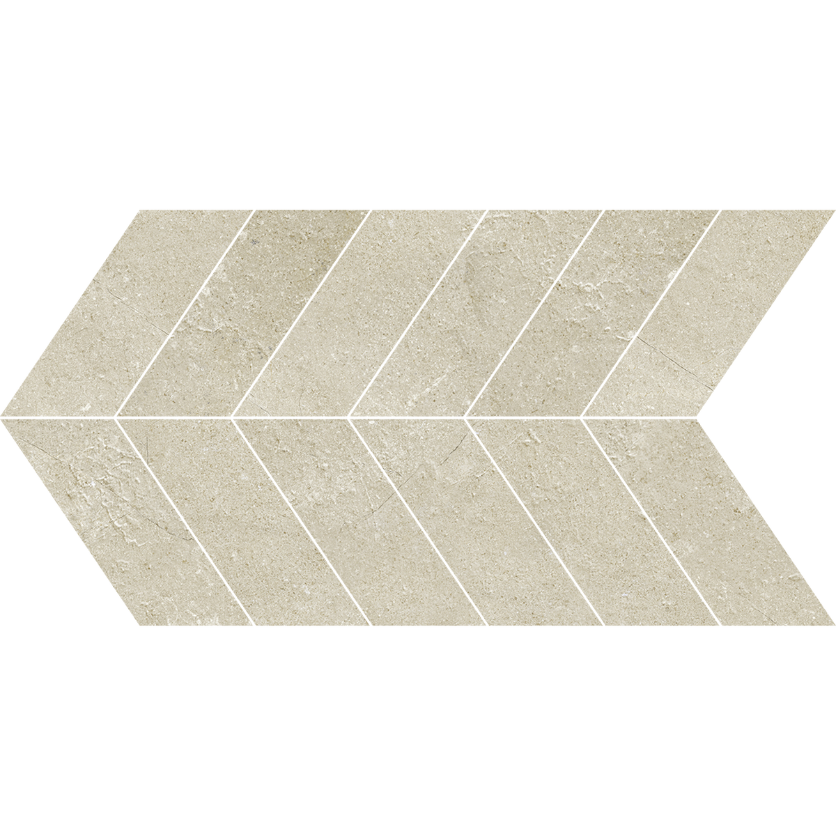 Beige Chevron Microtec Textured Mosaic