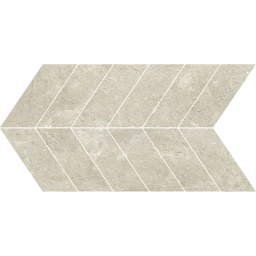 Beige Chevron Microtec Textured Mosaic
