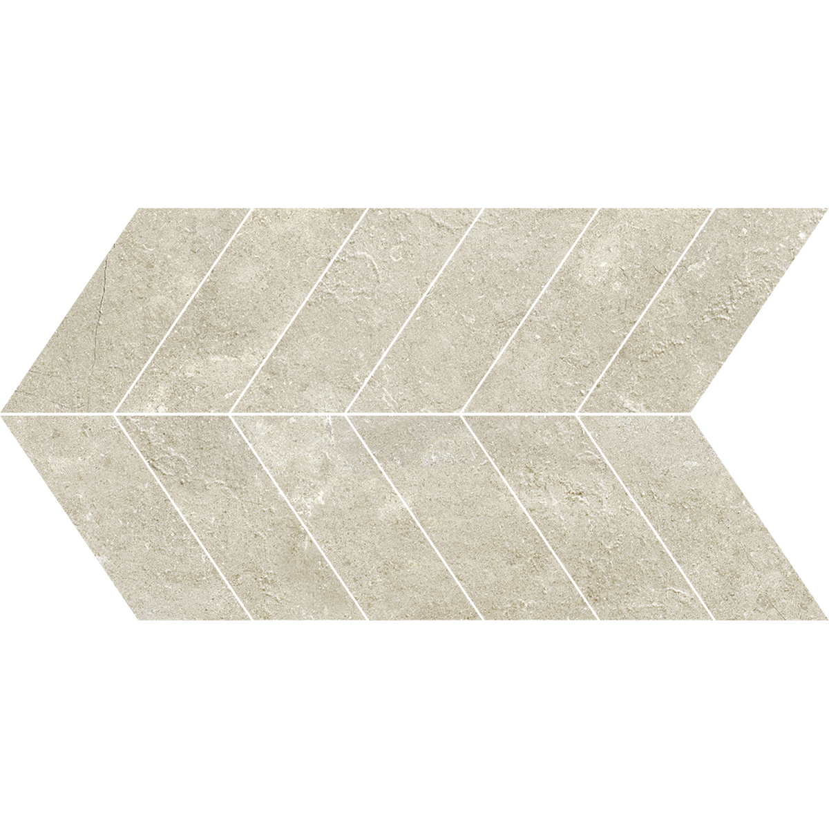 Beige Chevron Microtec Textured Mosaic