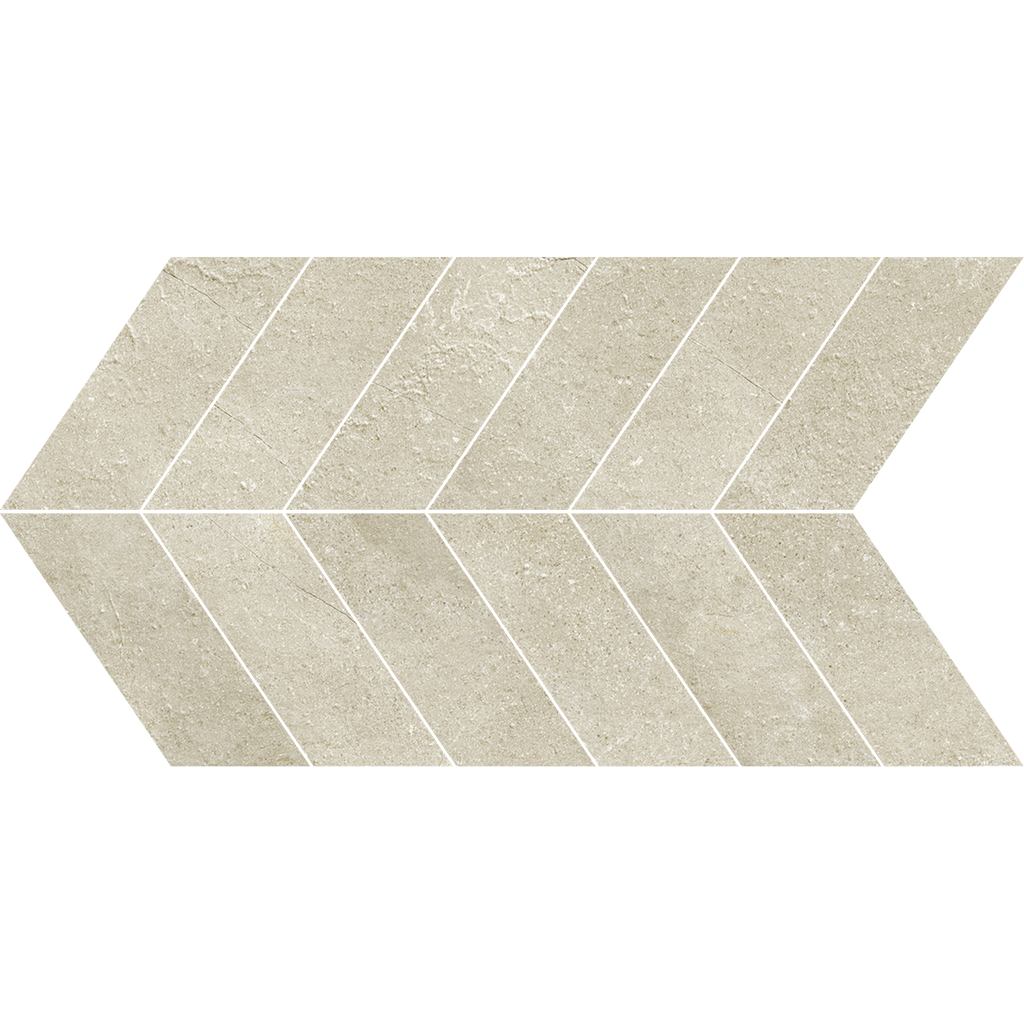 Beige Chevron Microtec Textured Mosaic