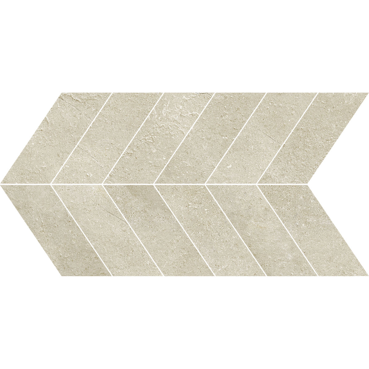 Beige Chevron Microtec Textured Mosaic