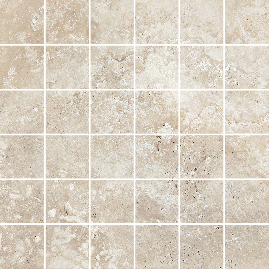 Travertine Crema Microtec Textured Mosaic