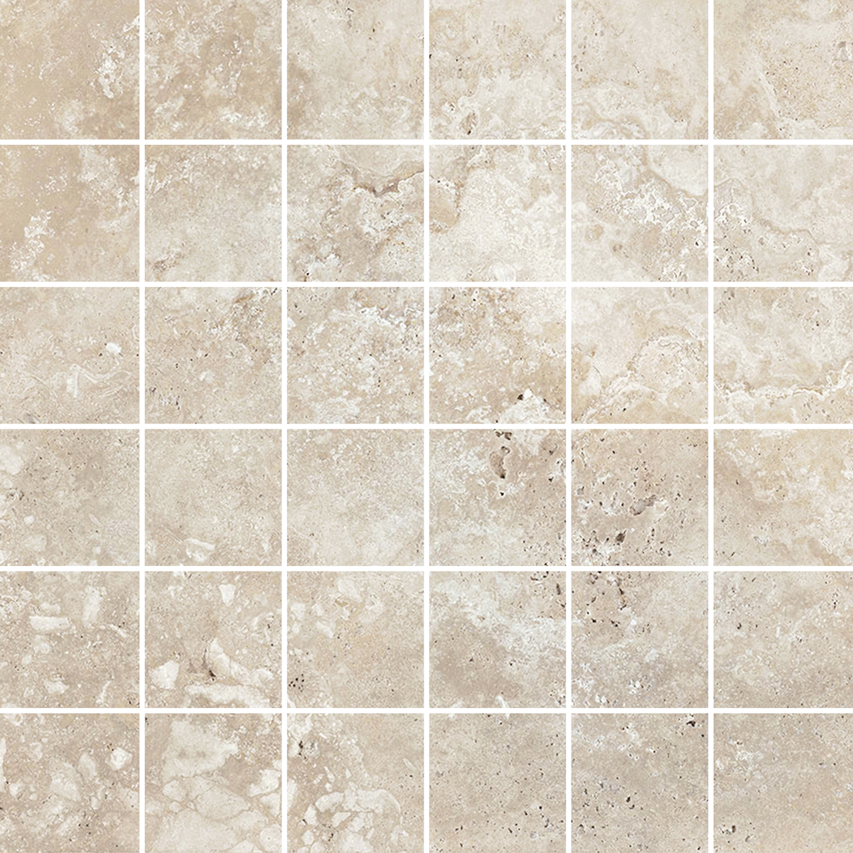 Travertine Crema Microtec Textured Mosaic