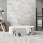 Travertine Grigio Microtec Textured Mosaic - lifestyle view