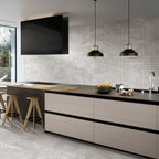 Travertine Grigio Microtec Textured Mosaic - lifestyle view