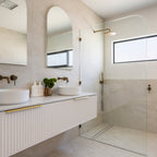 Travertine Avorio Microtec Textured Tile - lifestyle view