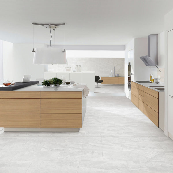 Travertine Cenere Microtec Textured Tile - lifestyle view