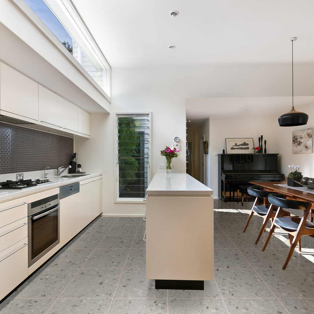 Silver Matt Tile - lifestyle view
