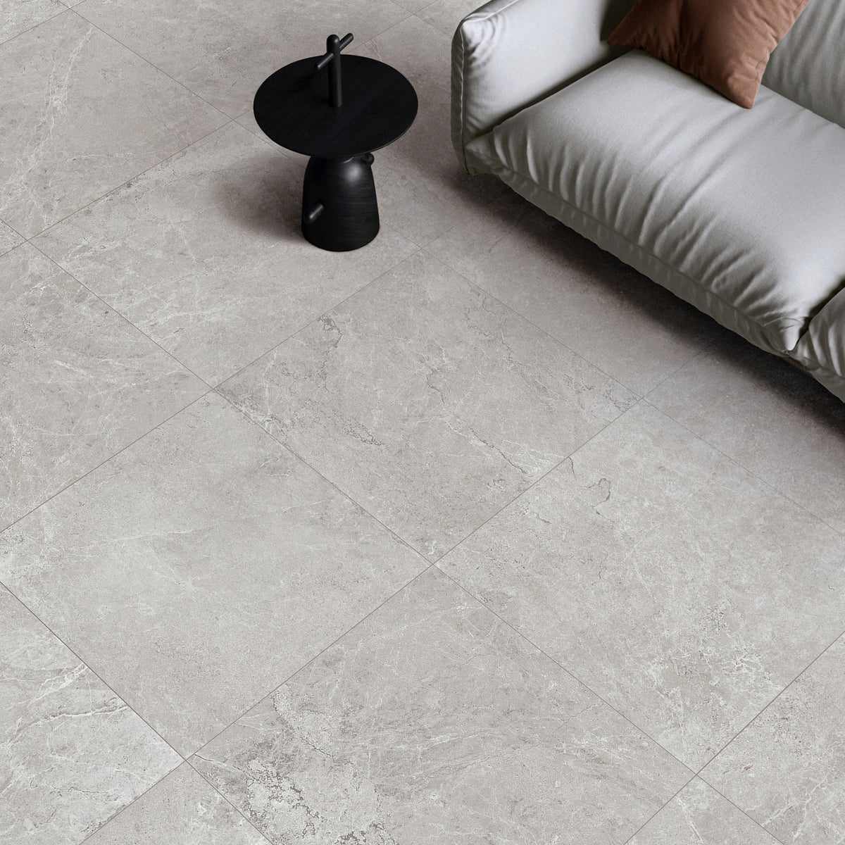 Light Grey Silk Tile - lifestyle view