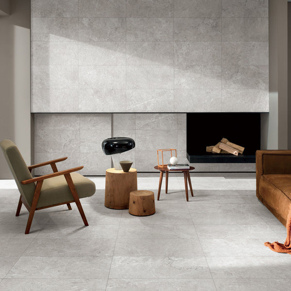 Light Grey Silk Tile - lifestyle view