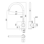 Sink Mixer 208 Brushed Copper