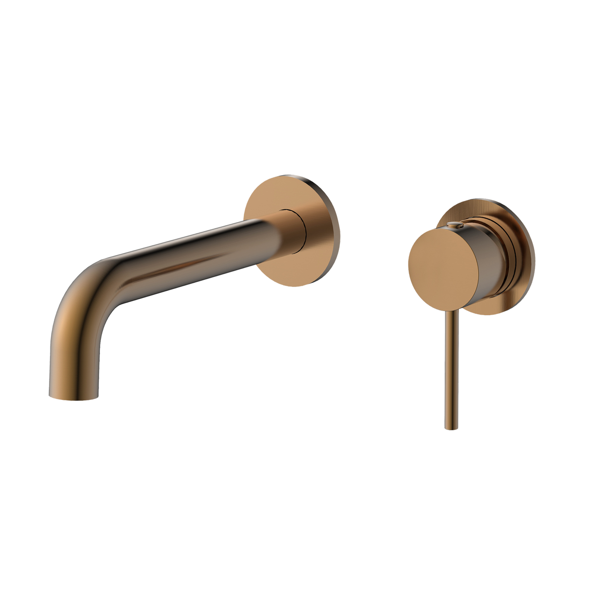 Wall Basin Set Curved 190 Brushed Copper