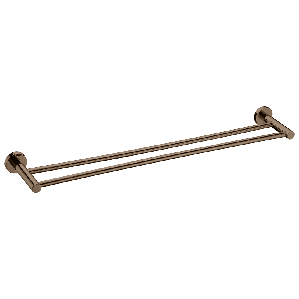 Double Towel Rail 600 Brushed Copper