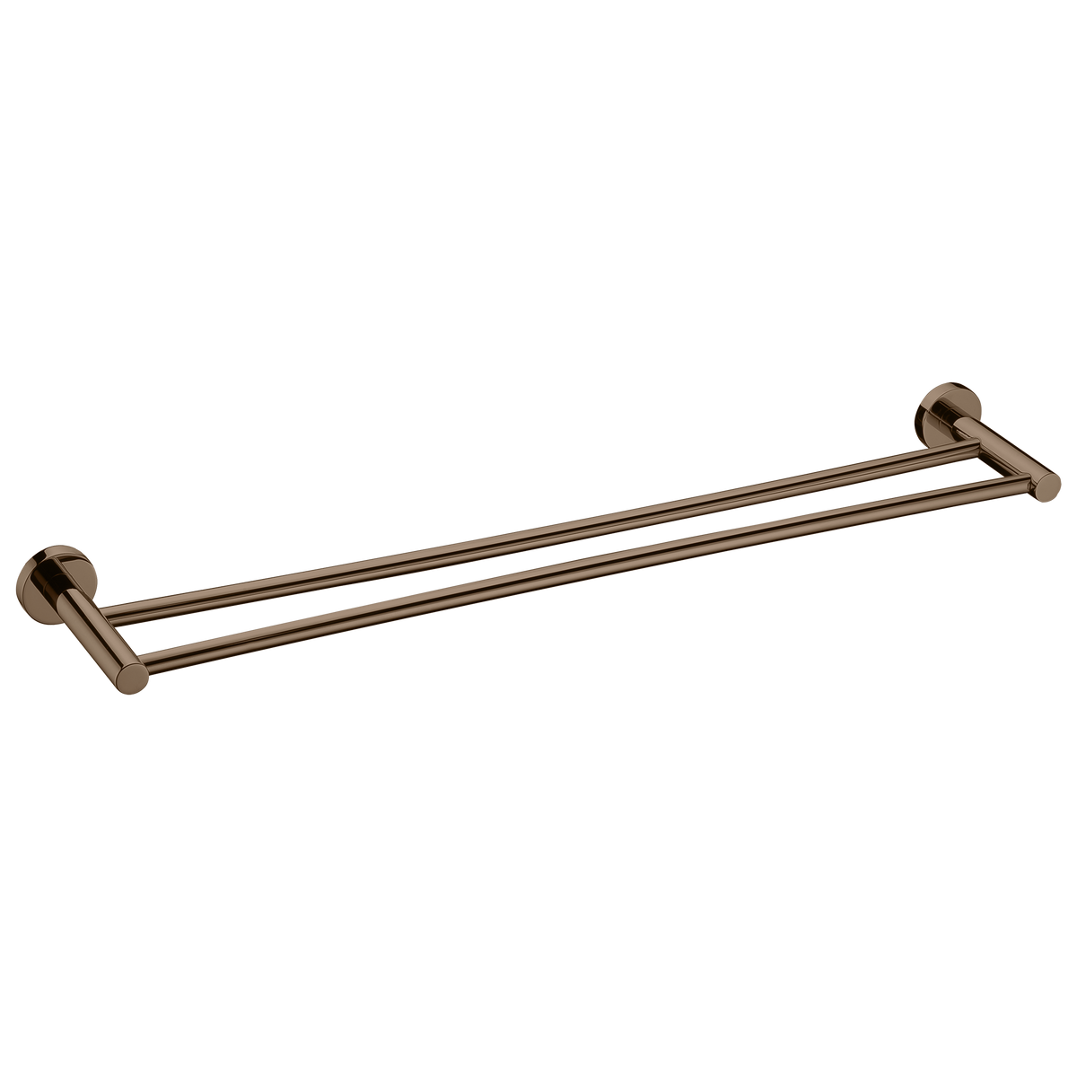Double Towel Rail 600 Brushed Copper