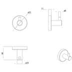 Round Robe Hook Brushed Copper
