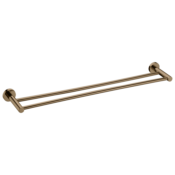 Double Towel Rail 750 Brushed Copper