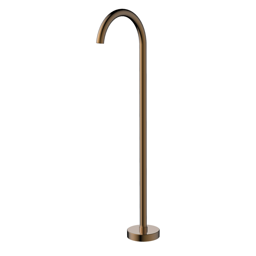 Floor Mounted Bath Outlet Brushed Copper