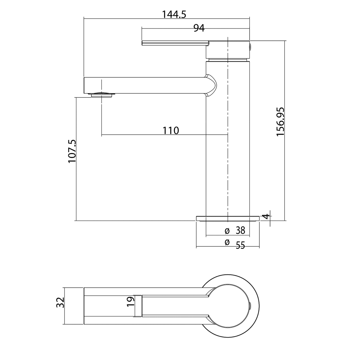 Basin Mixer Brushed Copper
