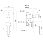 Wall/Shower Mixer W Divertor Brushed Copper
