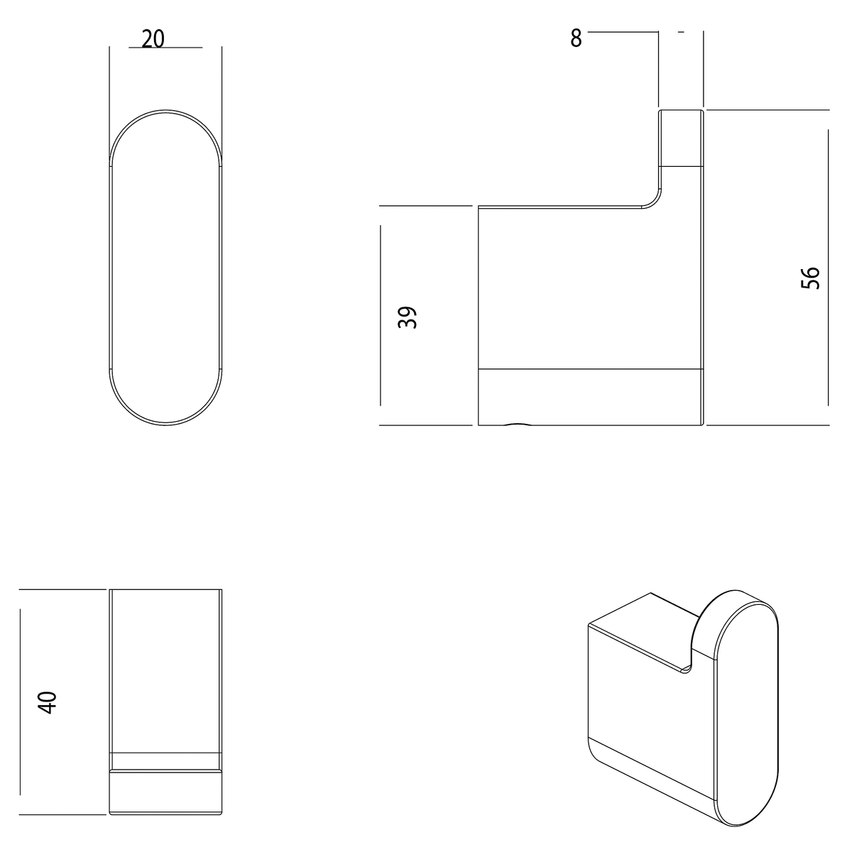 Robe Hook Brushed Copper