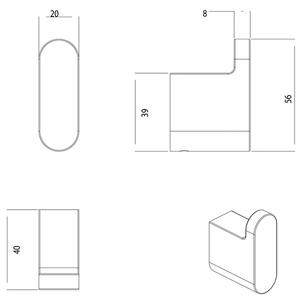 Robe Hook Brushed Copper