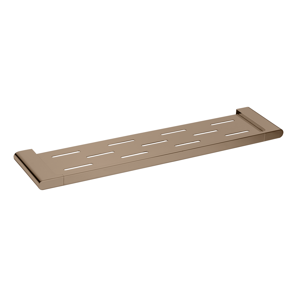 Metal Shower Shelf 550 Brushed Copper