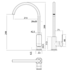 Sink Mixer 200 Brushed Copper