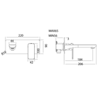 Wall Basin Set Straight 180 Brushed Copper
