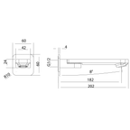 Swivel Bath Outlet 200 Brushed Copper