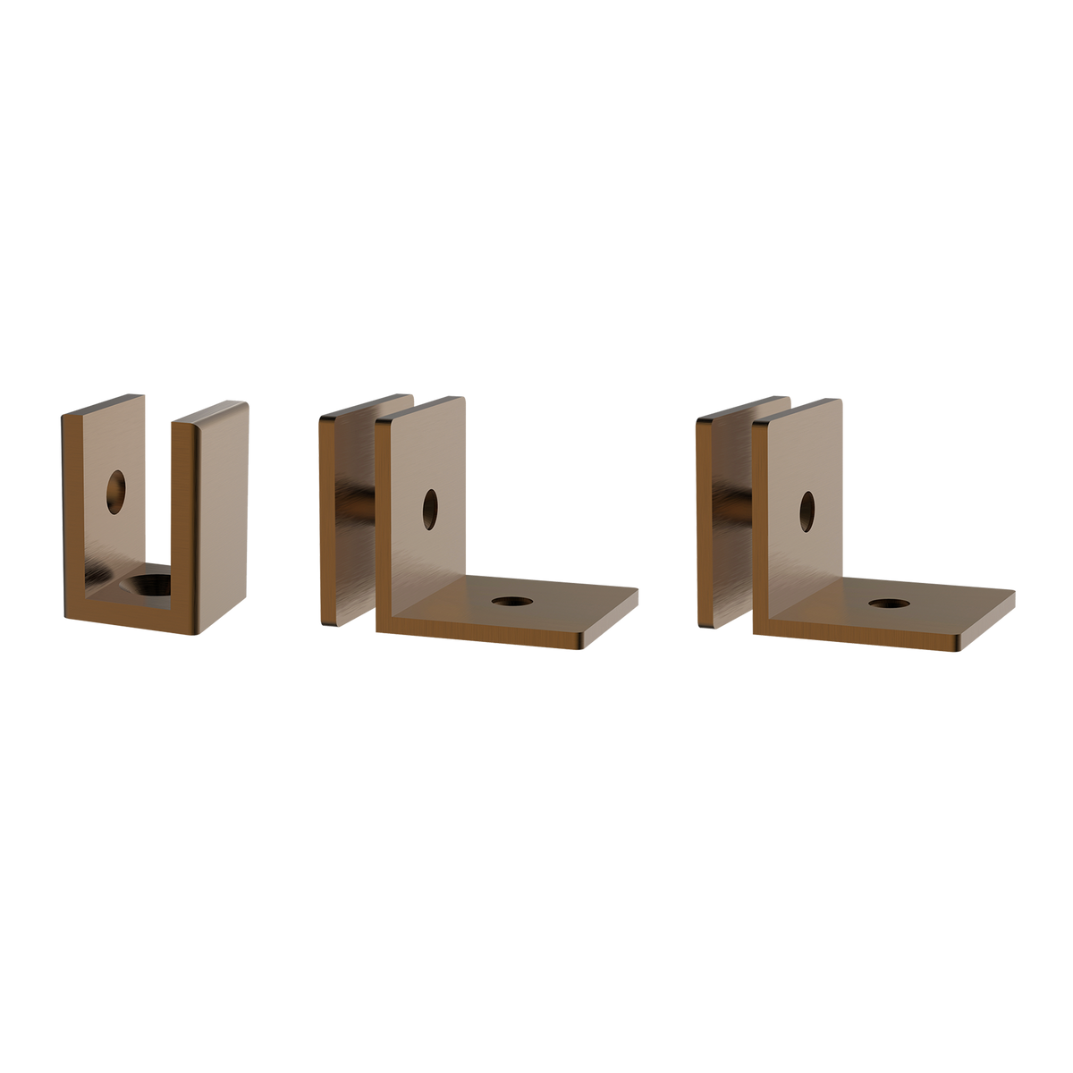 Single Entry Shower Screen Fitting Kit Brushed Copper