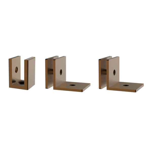 Single Entry Shower Screen Fitting Kit Brushed Copper