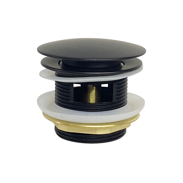 Uni 40mm Mushroom Pop Up Bath Waste Matt Black