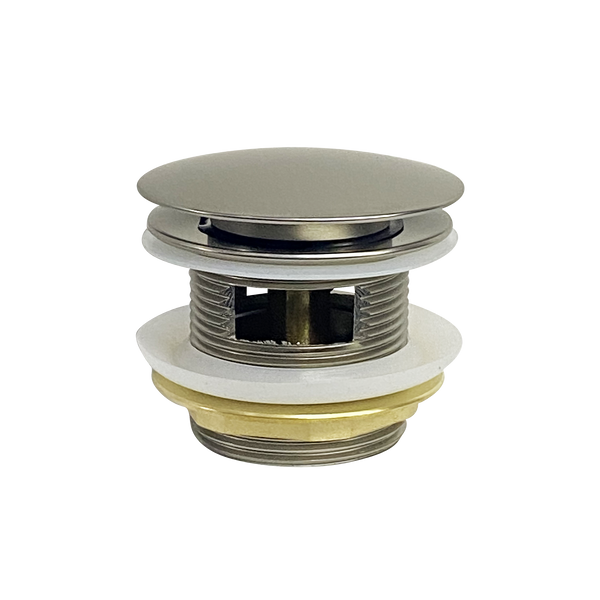 Uni 40mm Mushroom Pop Up Bath Waste Brushed Nickel