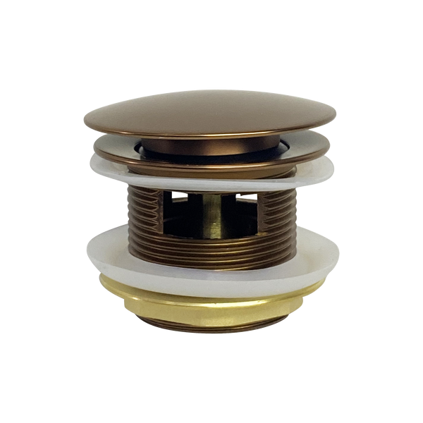 Uni 40mm Mushroom Pop Up Bath Waste Brushed Copper