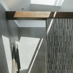 Natural Travertine Brown Embossed Honed Mosaic - lifestyle view