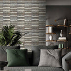 Natural Travertine Brown Embossed Honed Mosaic - lifestyle view