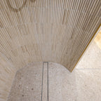 Natural Travertine Embossed Honed Mosaic - lifestyle view