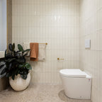 Natural Travertine Embossed Honed Mosaic - lifestyle view