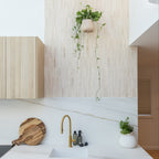 Natural Travertine Embossed Honed Mosaic - lifestyle view