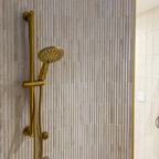 Natural Travertine Embossed Honed Mosaic - lifestyle view