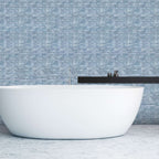 Natural Carrara White Embossed Honed Mosaic - lifestyle view