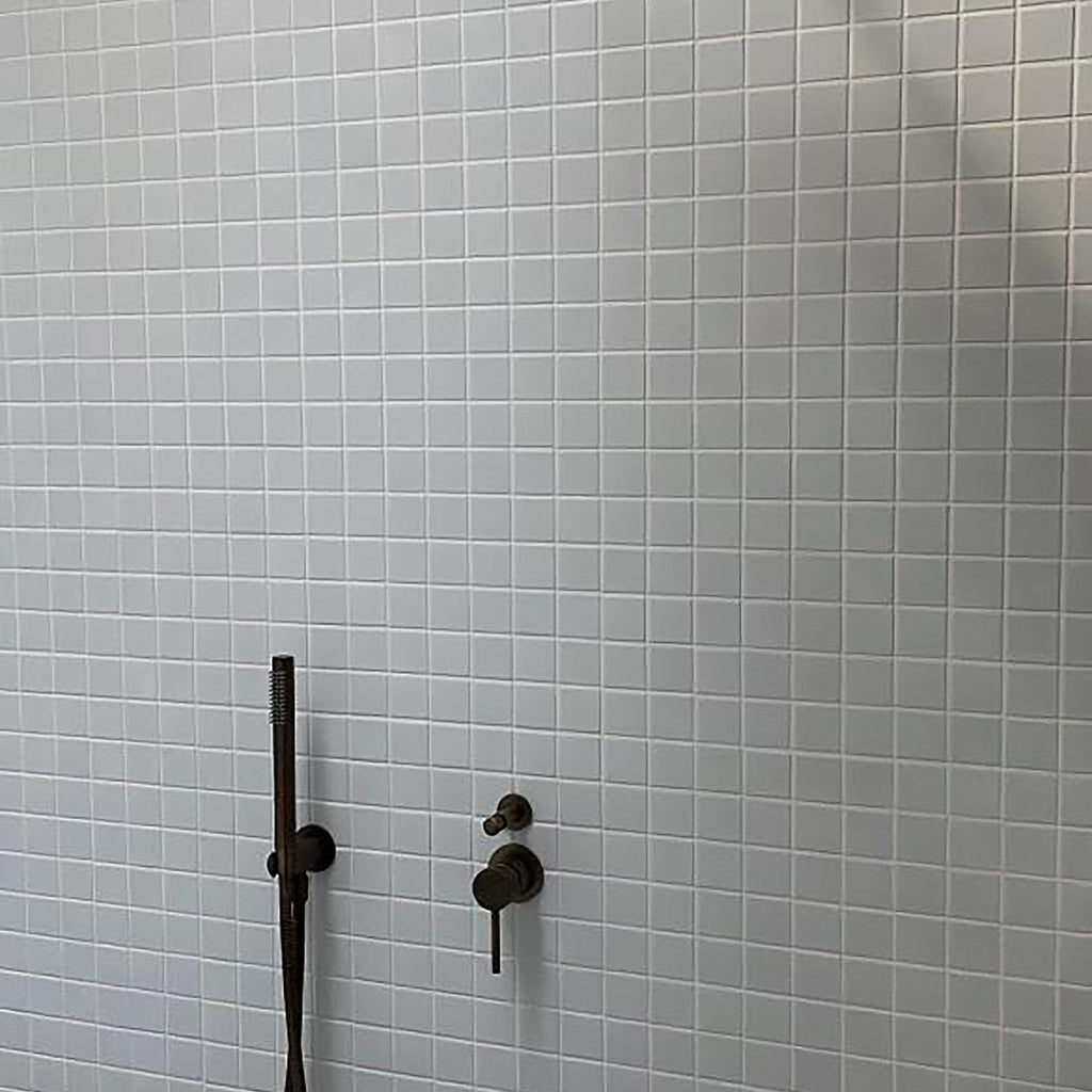 White Textured Mosaic - lifestyle view