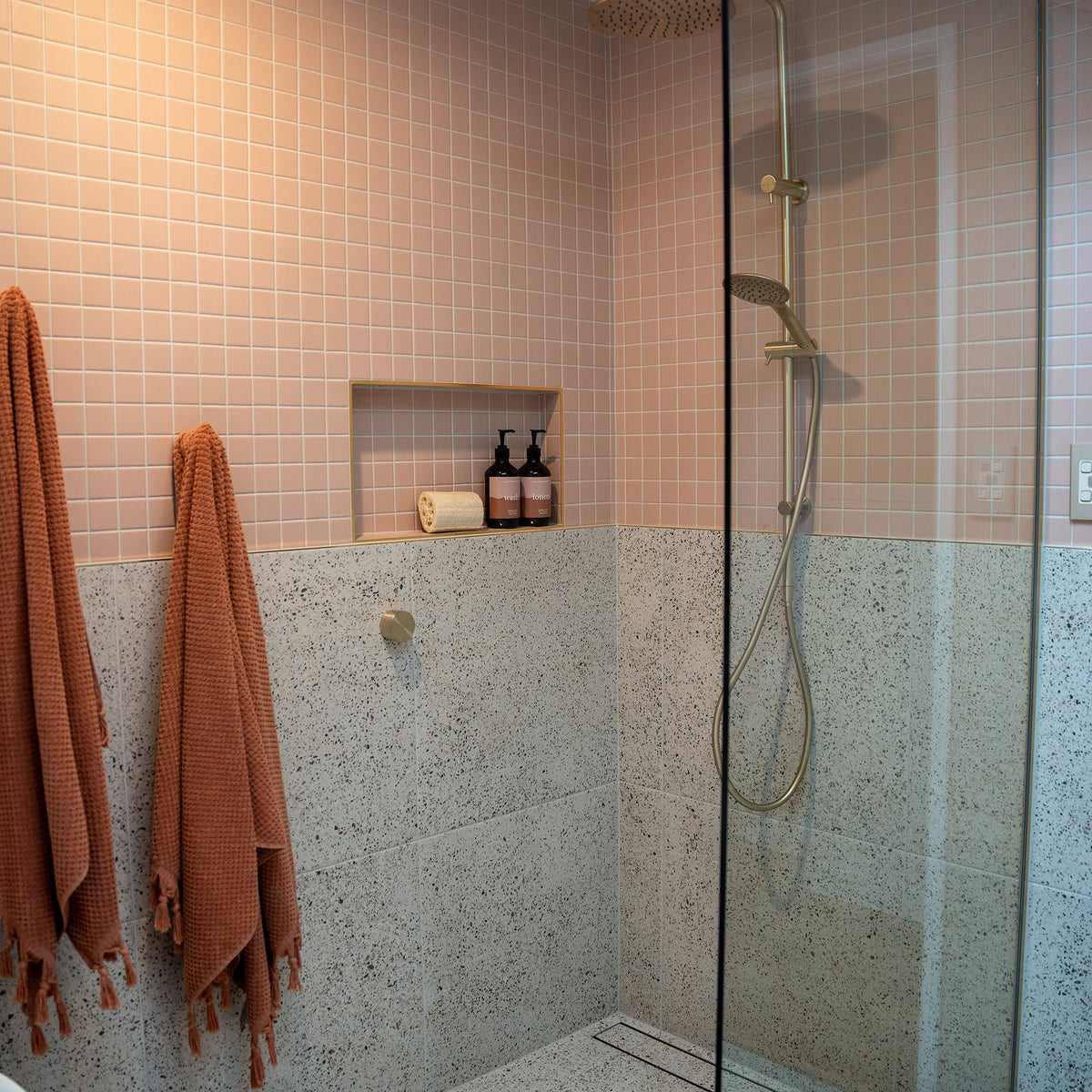 Blush Textured Mosaic - lifestyle view