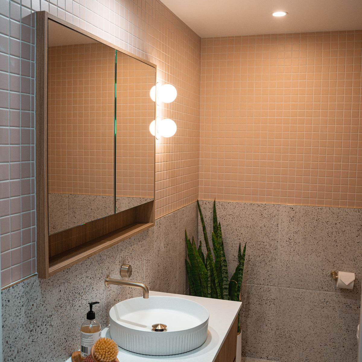 Blush Textured Mosaic - lifestyle view