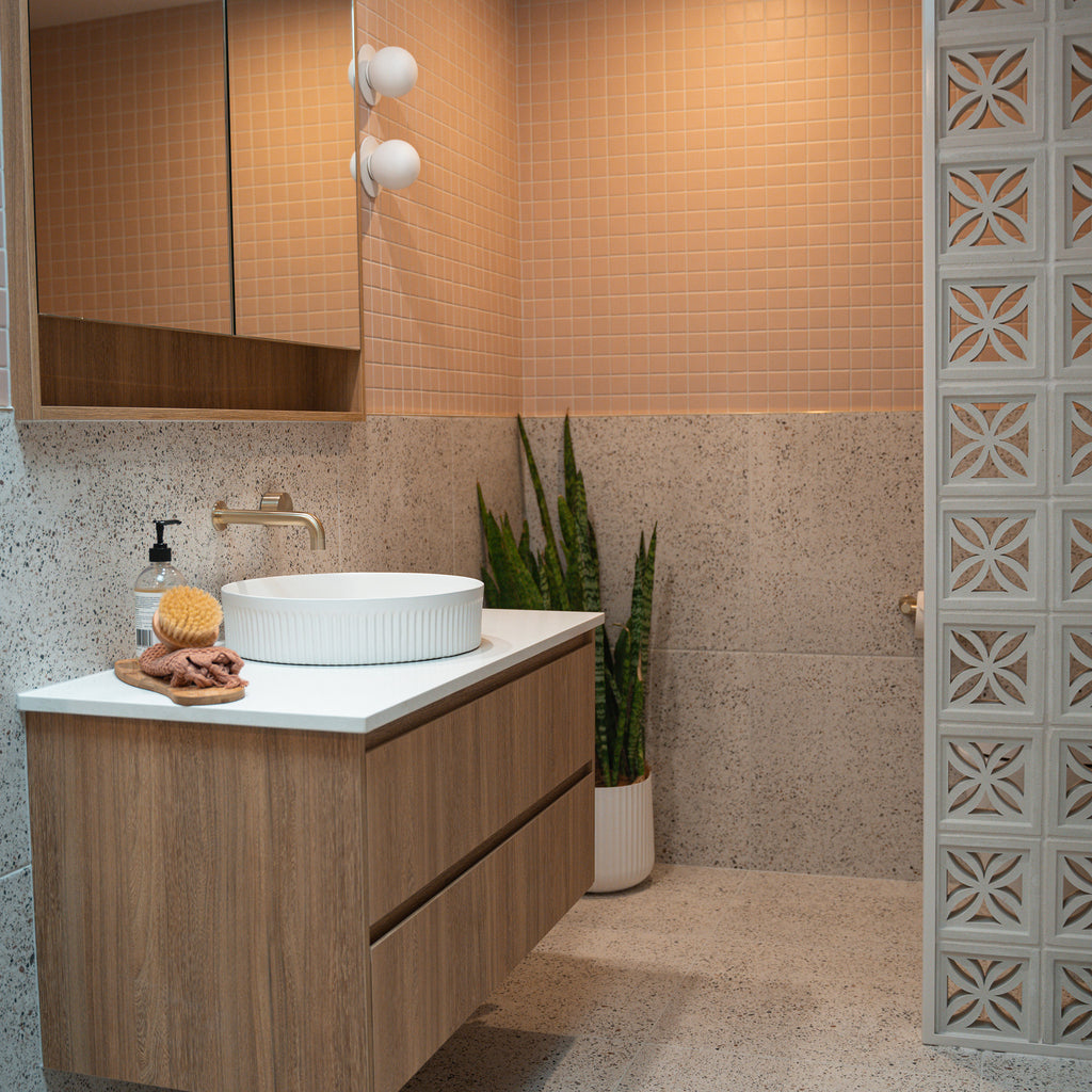 Blush Textured Mosaic - lifestyle view